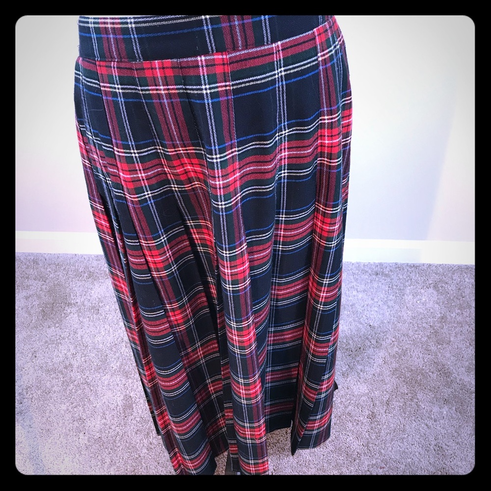 Vintage Retro Willow Ridge Plaid Pleated Skirt 16